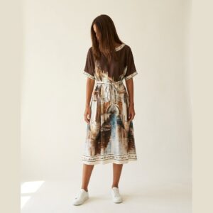 Marc Lauge Multi Satin Dress